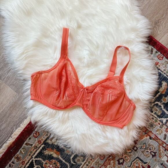 Wacoal Orange Lace Bra - 42D - Picture 1 of 5